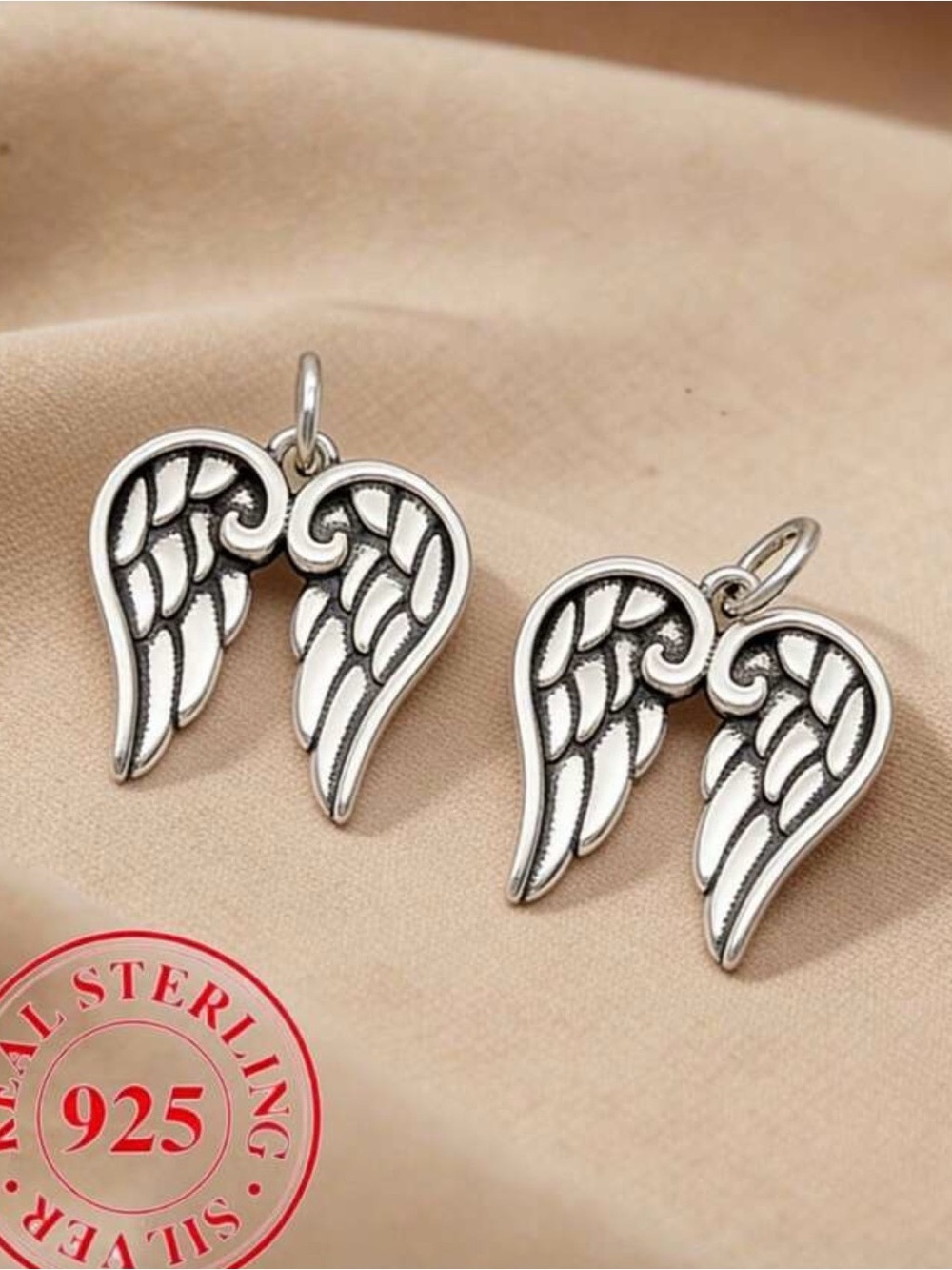 James Avery style sterling silver Angel Wing Charm Pendant